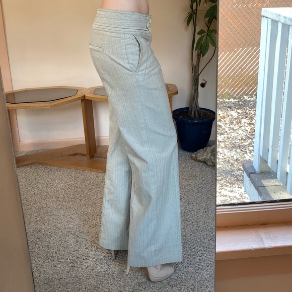 Nanette Lepore pants 2 Cream/beige Metallic gold - Picture 2 of 8